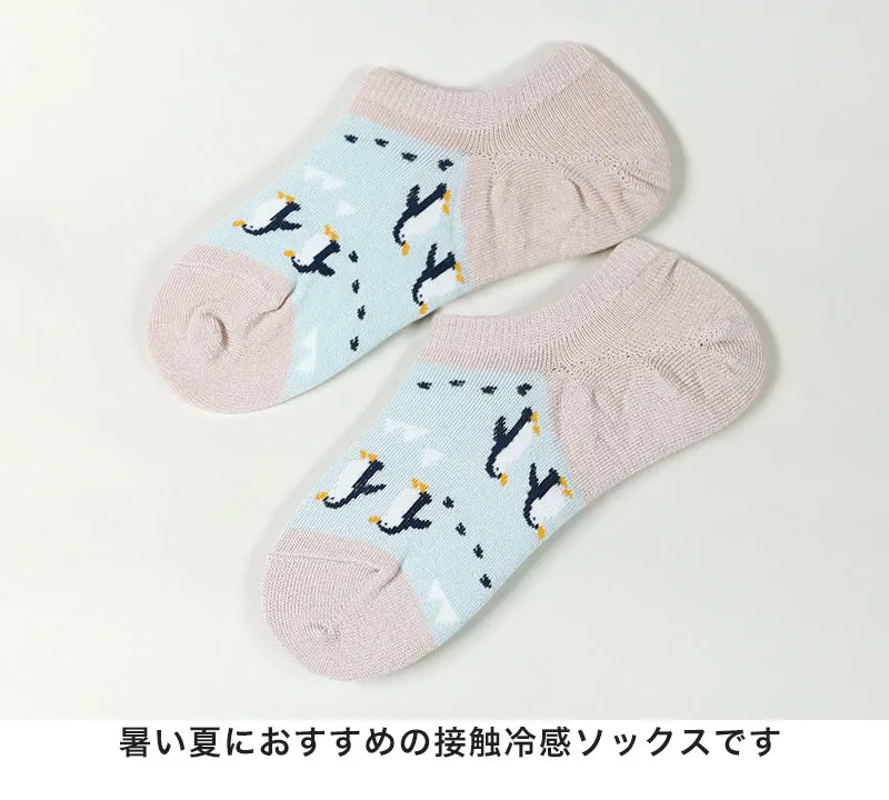 【 お得 】 婦人 接触冷感 スニーカーソックス 6足組 23-25cm (レディース スニーカー丈 靴下 ソックス くつ下 くつした) (在庫限り)