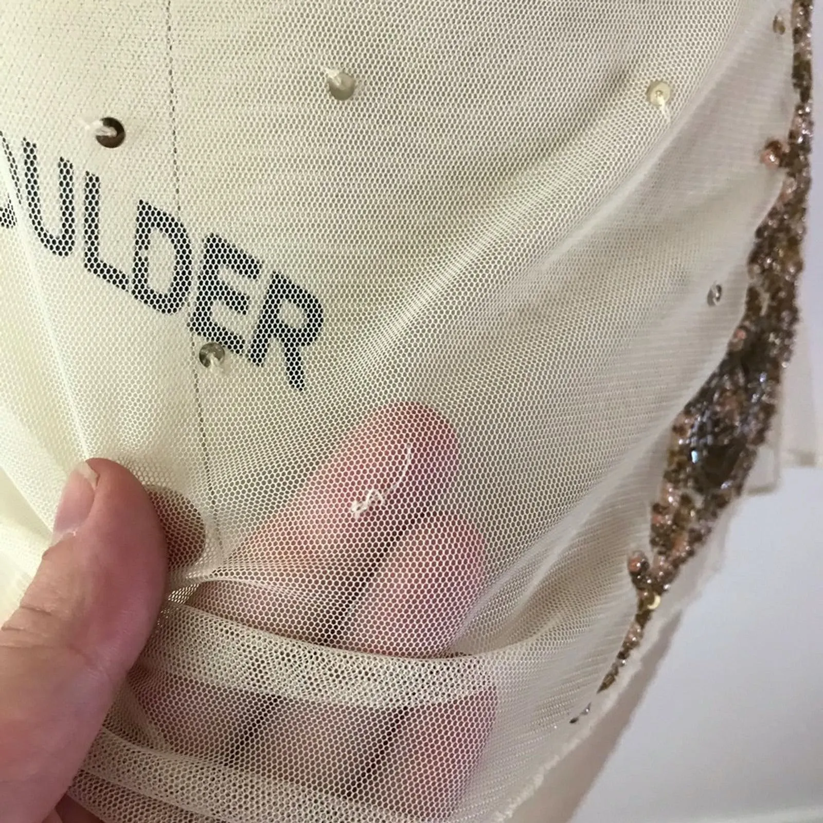00's Beaded Mesh Blouse