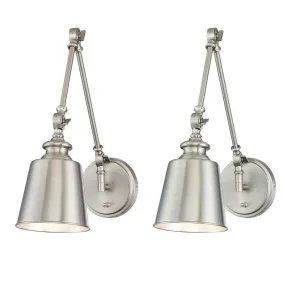 1-Light Adjustable Wall Sconce (Set of 2)