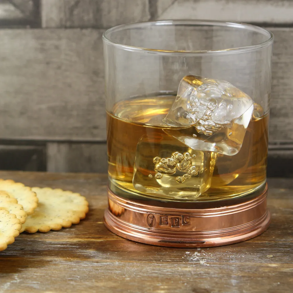 11oz Copper Pewter Rose Whisky Glass Tumbler