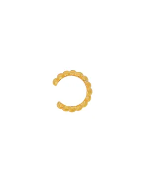 14K Gold Grooved Ear Cuff