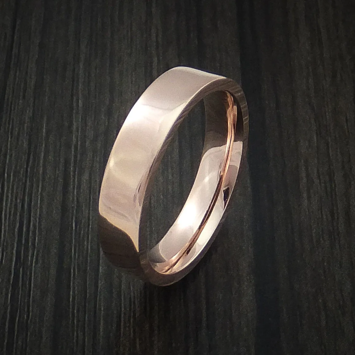 14K Rose Gold Classic Style Wedding Men's Band Custom Made