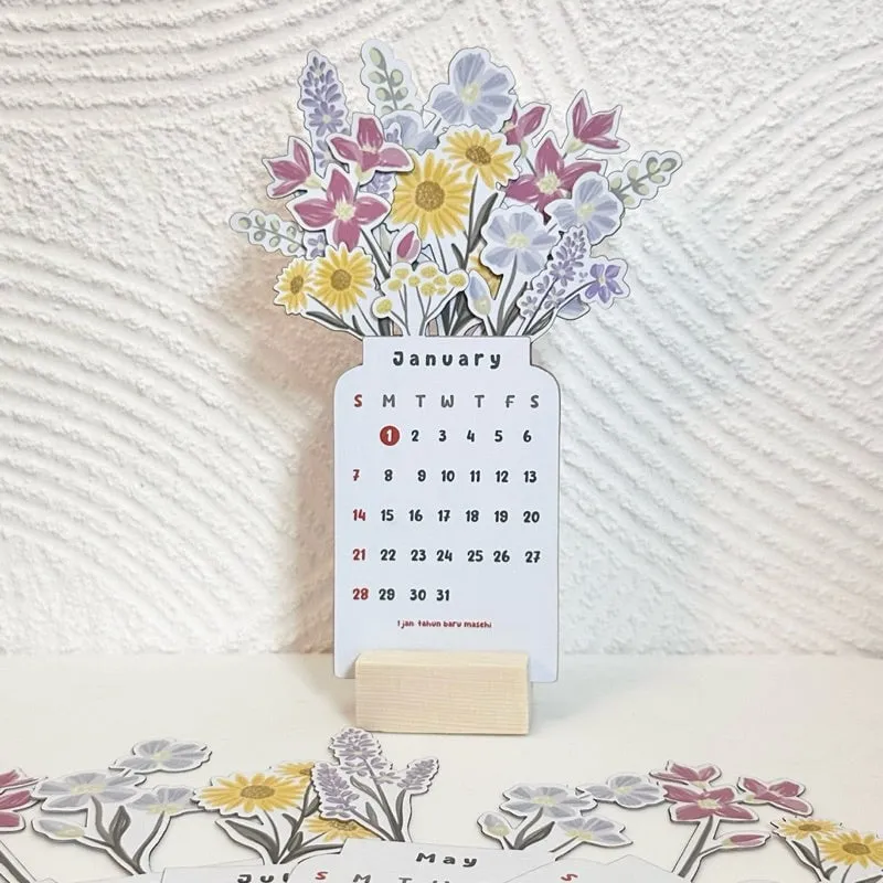 2025 Bloomy Flowers Desk Calendar-Buy 2 Get Free Shipping