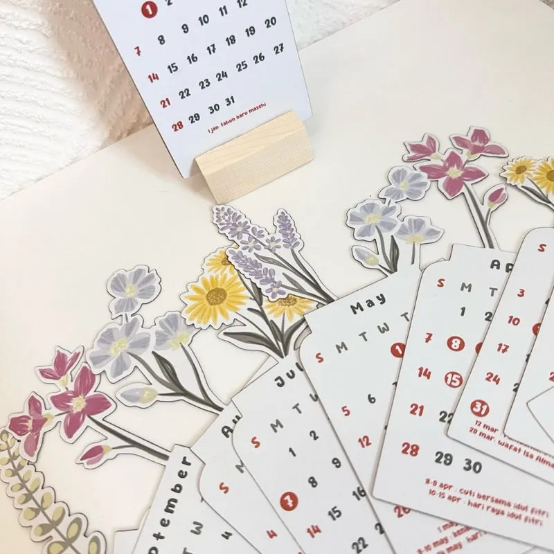 2025 Bloomy Flowers Desk Calendar-Buy 2 Get Free Shipping