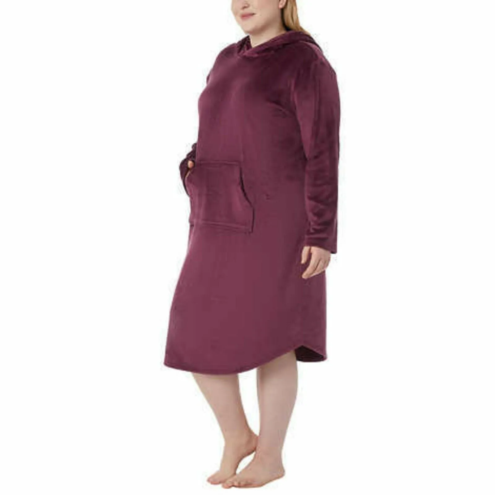 32 Degrees Women's Super Soft Velour Relaxed Fit Hooded Lounger