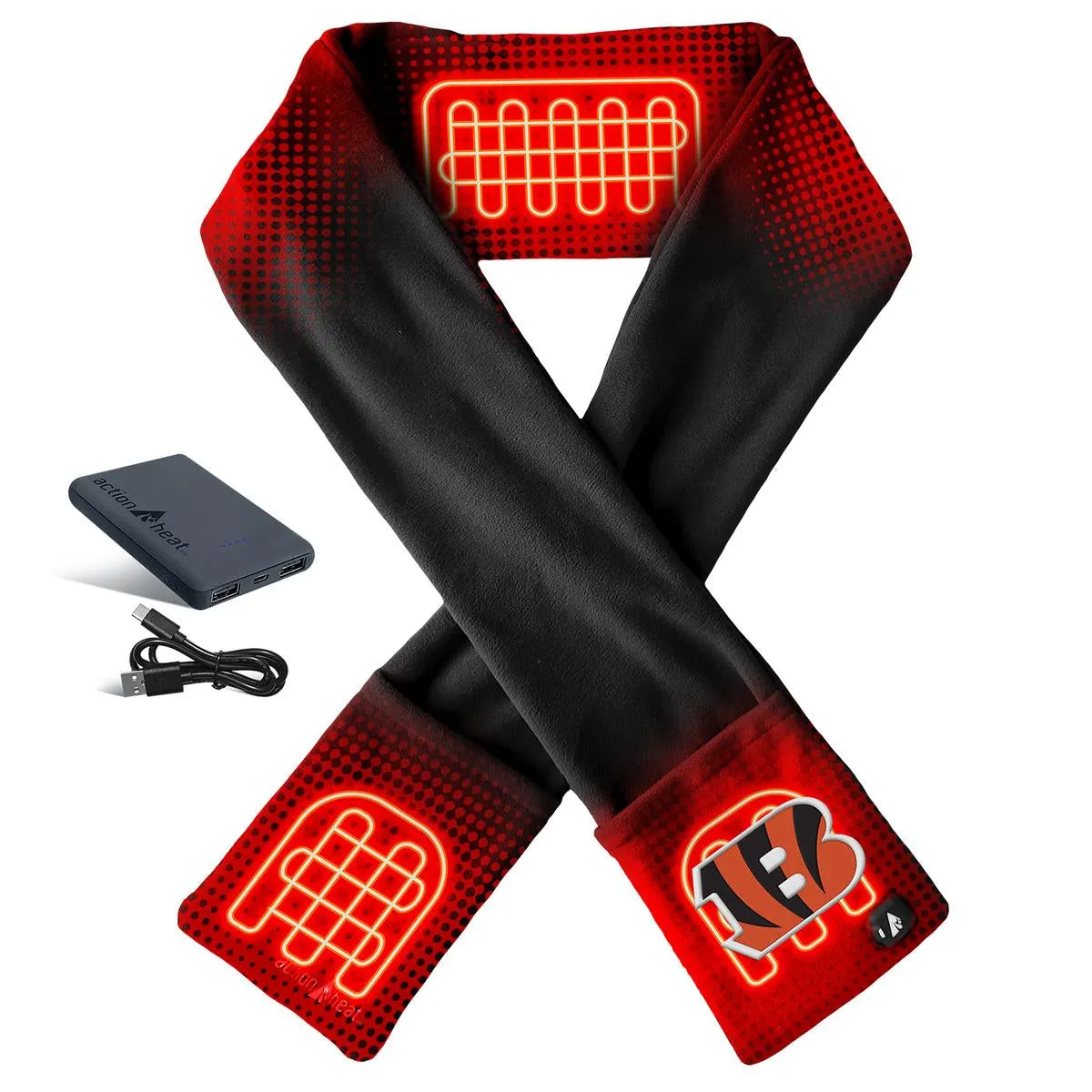 ActionHeat Cincinnati Bengals 5V Battery Heated Scarf