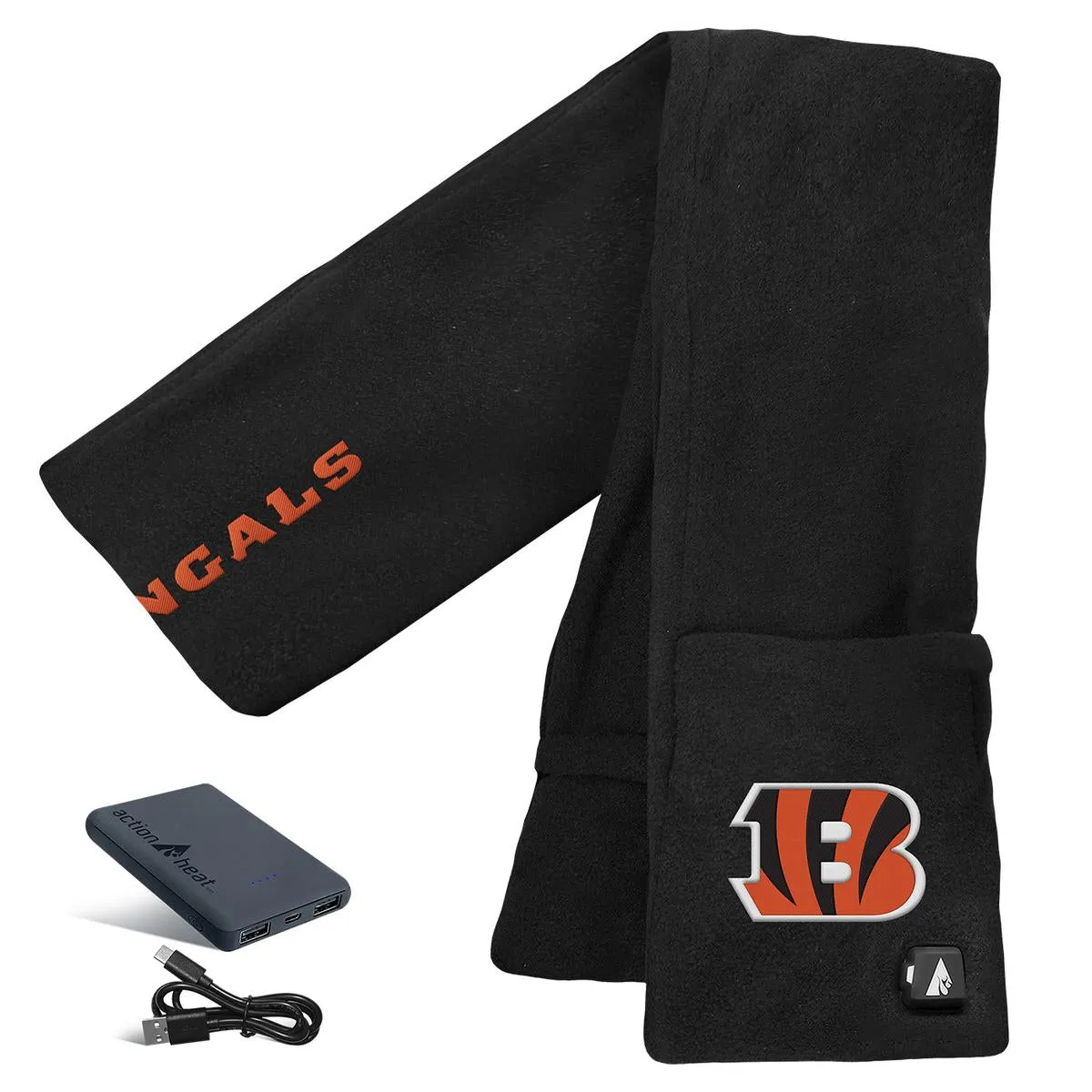 ActionHeat Cincinnati Bengals 5V Battery Heated Scarf