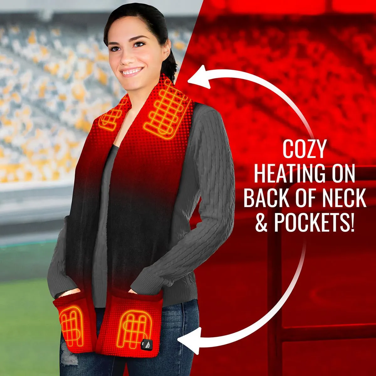ActionHeat Cincinnati Bengals 5V Battery Heated Scarf