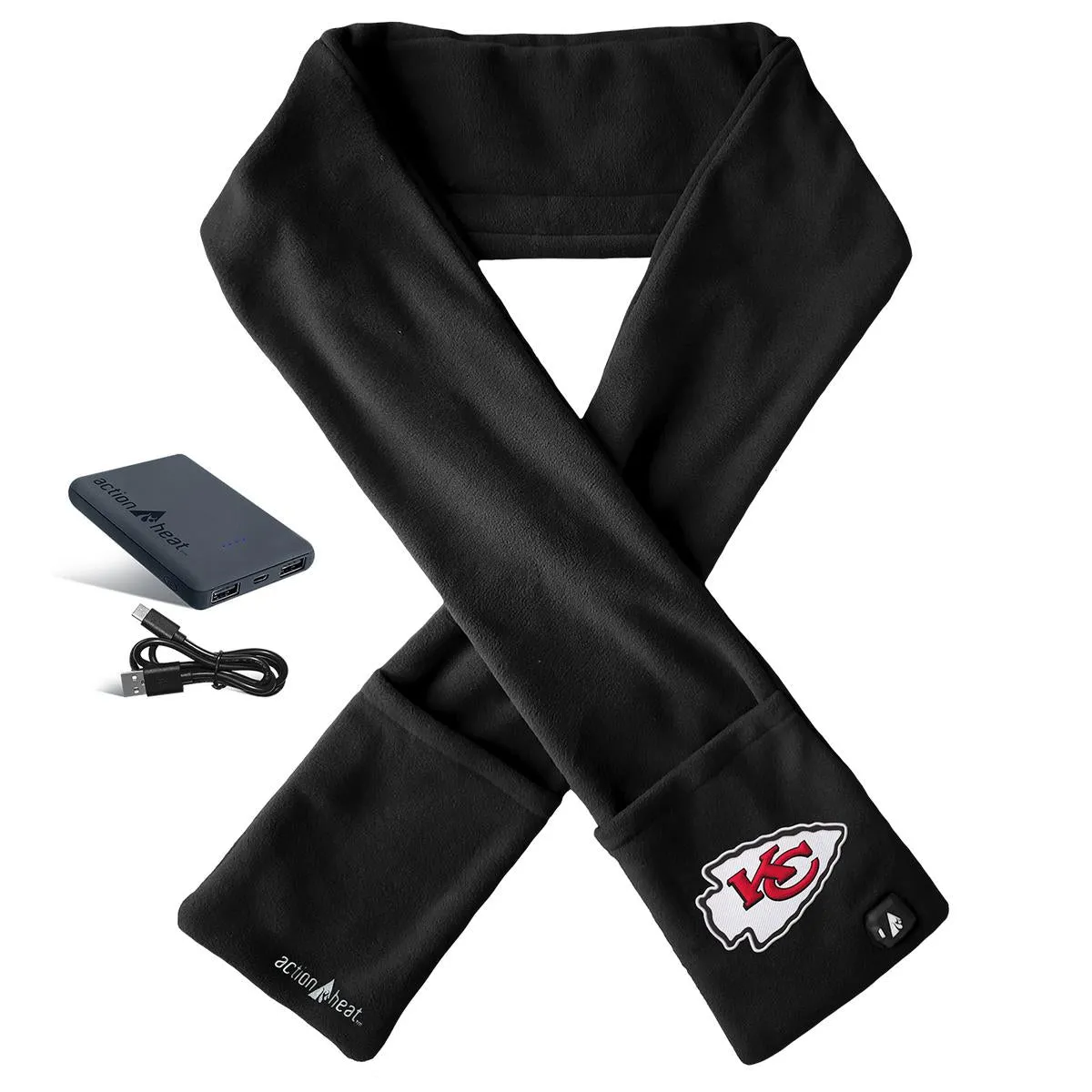 Kansas City Chiefs ActionHeat 5V Battery-Powered Heated Scarf - Ultimate Warmth and Team Spirit Accessory