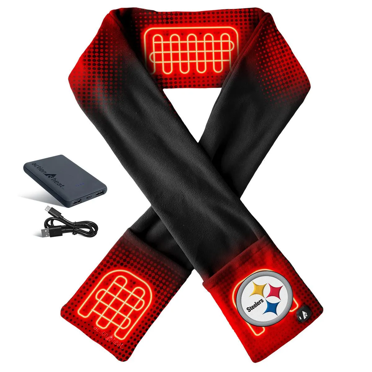 ActionHeat Pittsburgh Steelers 5V Battery Heated Scarf
