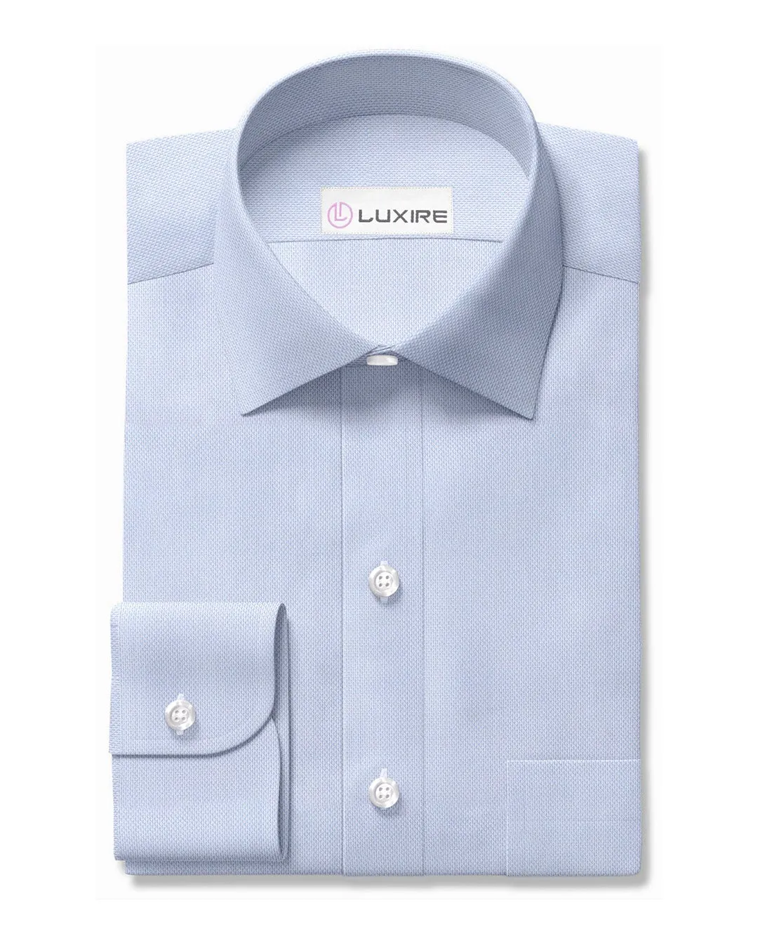 Albini Fine Light Blue Pinpoint Oxford