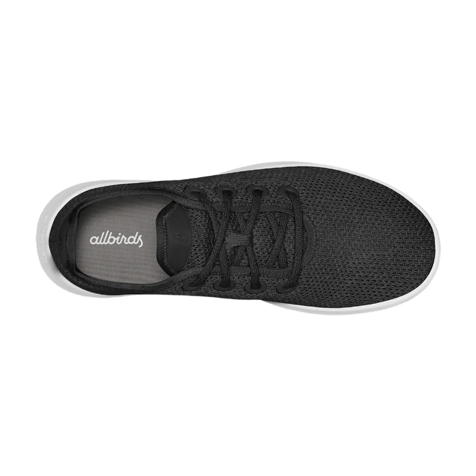 Allbirds Womens Tree Runners, Jet Black with White Accents, Eco-Friendly Shoes