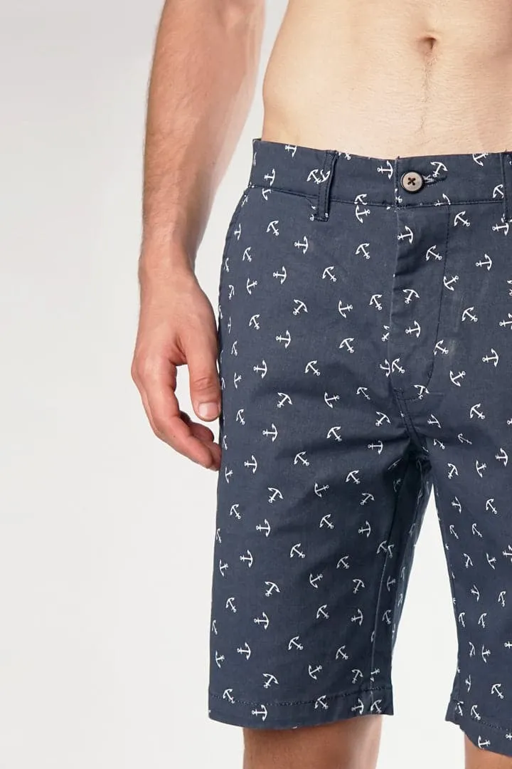 Anchor Pattern Casual Shorts