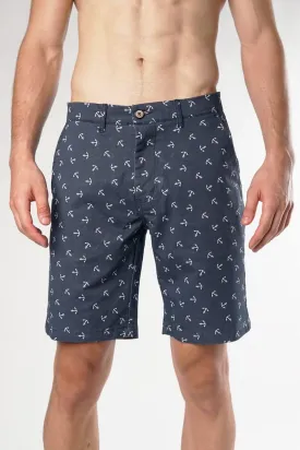 Anchor Pattern Casual Shorts