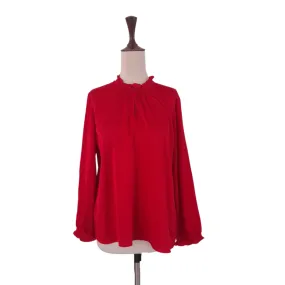 Ann Taylor Red Satin Blouse | Gently Used |