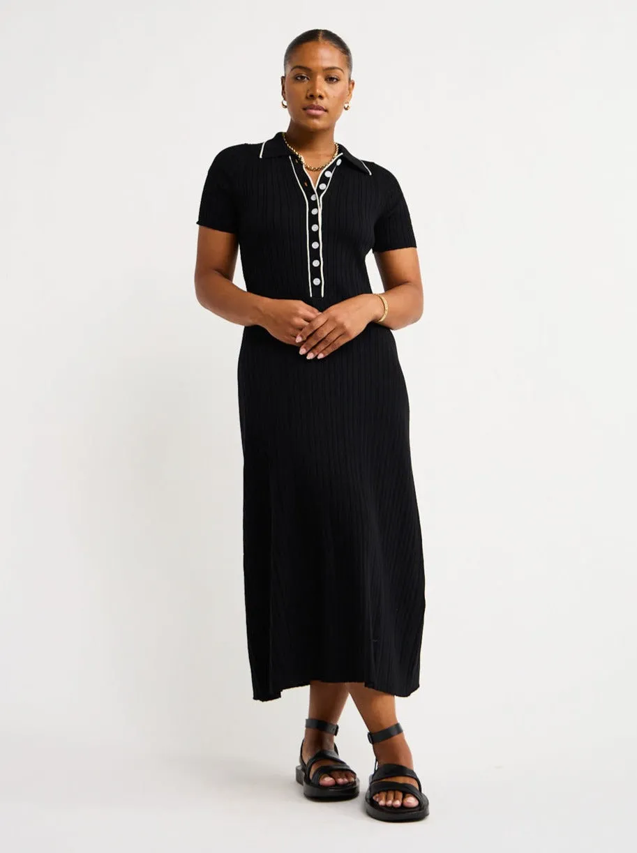 Anna Quan Penelope Dress in Raven w/ Silence Trim