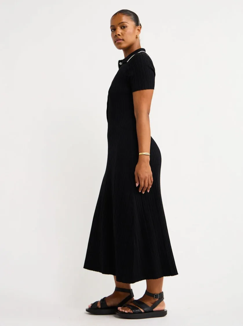 Anna Quan Penelope Dress in Raven w/ Silence Trim