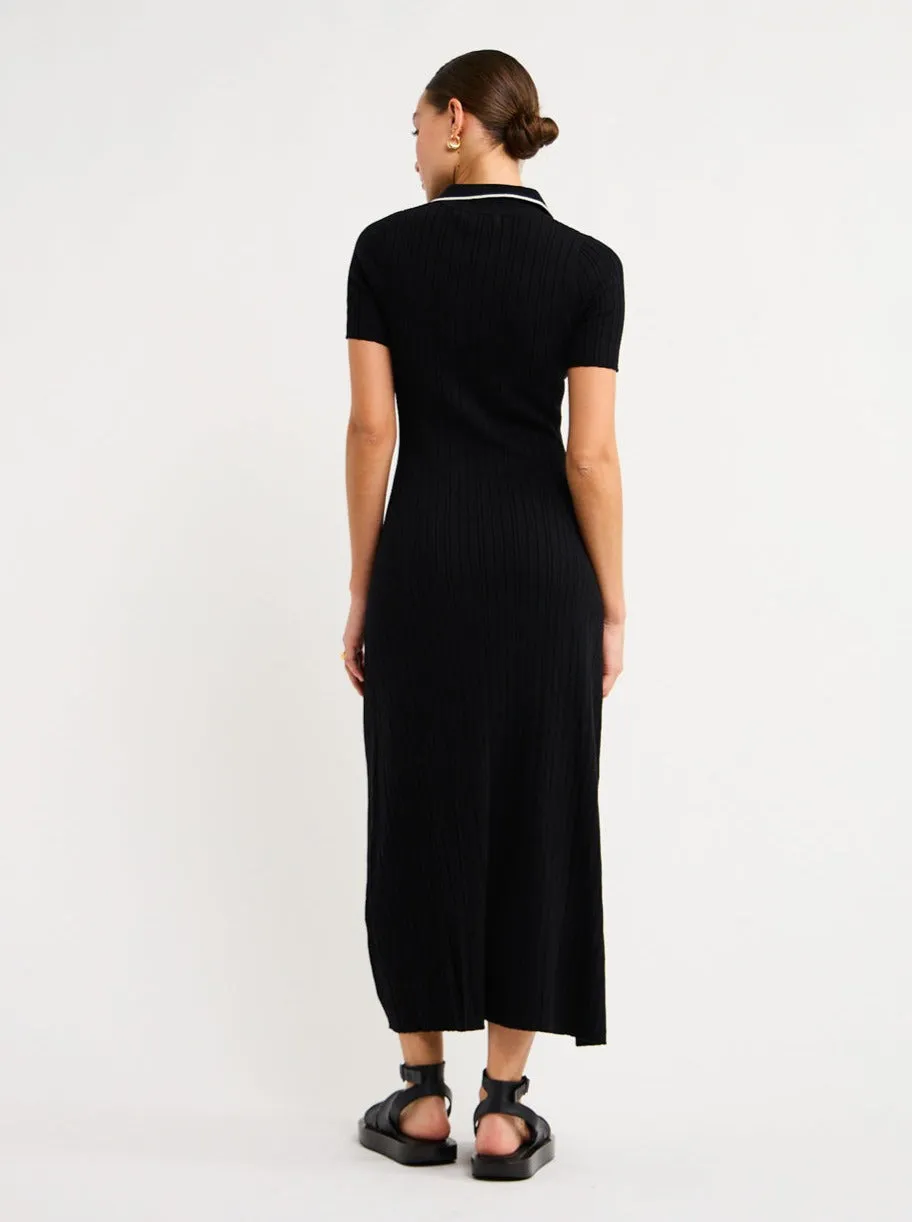 Anna Quan Penelope Dress in Raven w/ Silence Trim