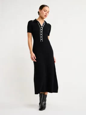 Anna Quan Penelope Dress in Raven w/ Silence Trim