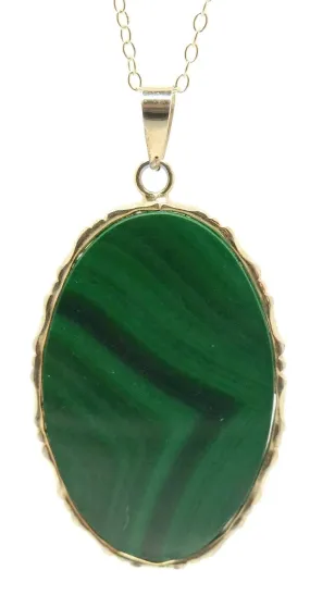 Antique Victorian (1837-1901) Scottish Moss Agate Slice Pendant Necklace