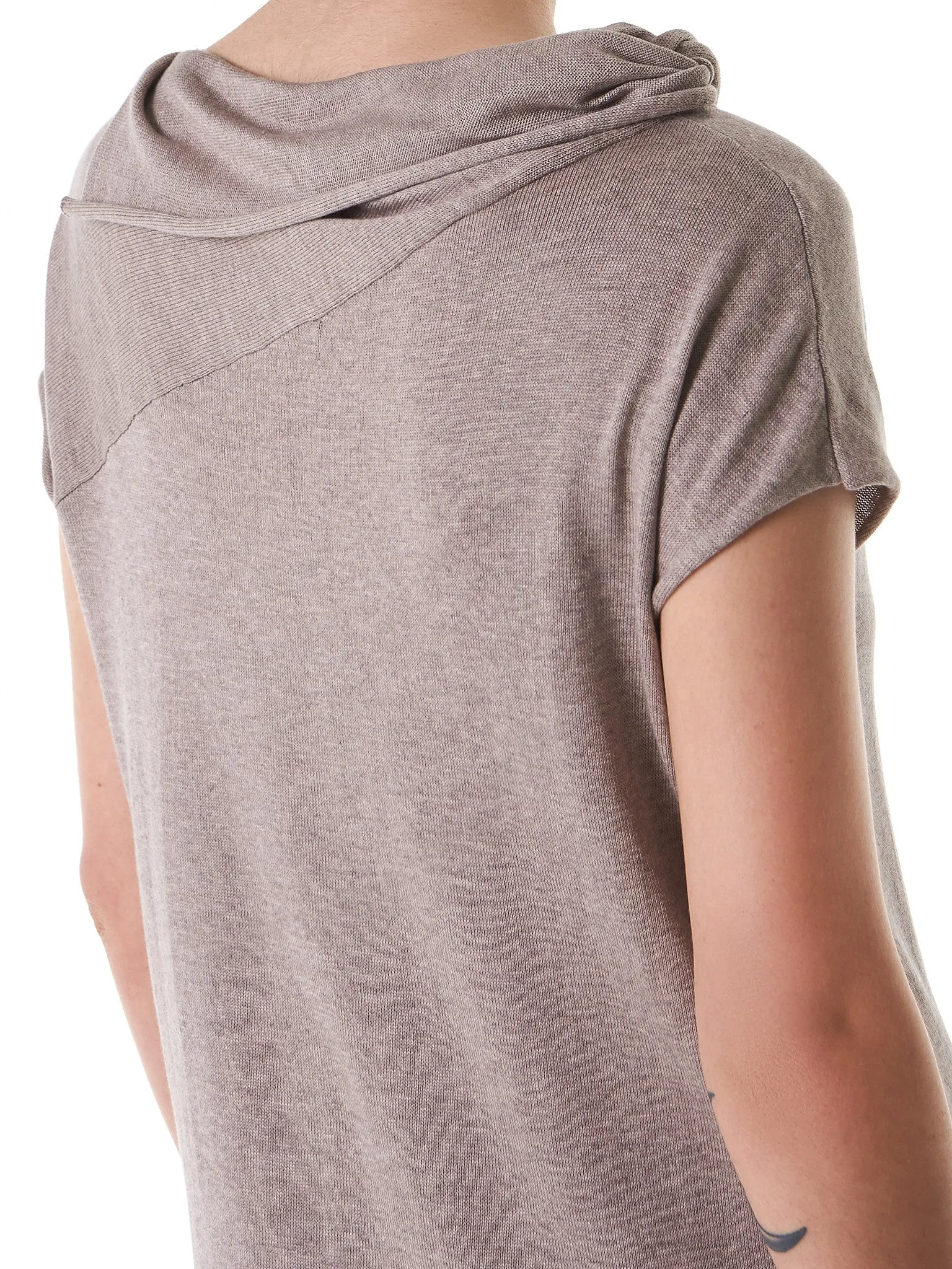 Asymmetric Cowled Dress (DM055-ECAR-BLUSH)