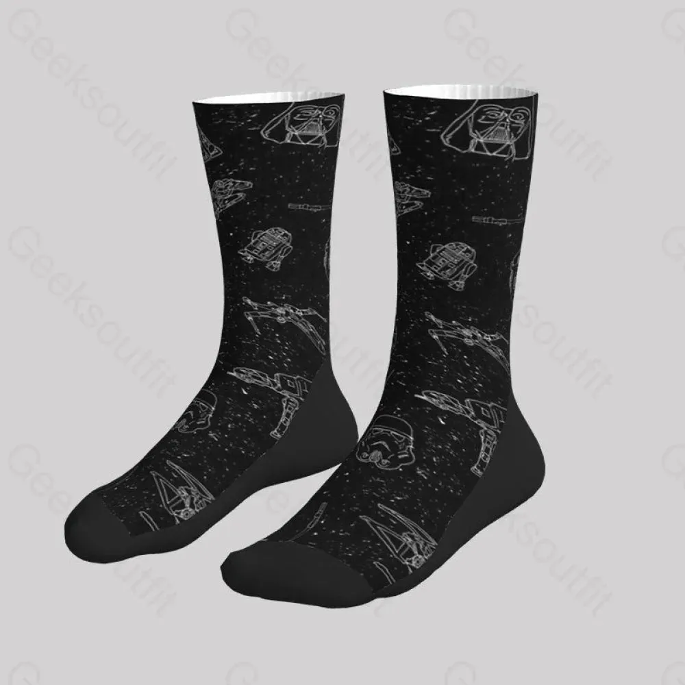 AT AT Starry Sky Men's Socks