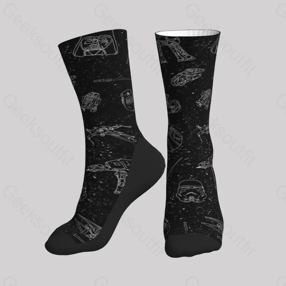 AT AT Starry Sky Men's Socks