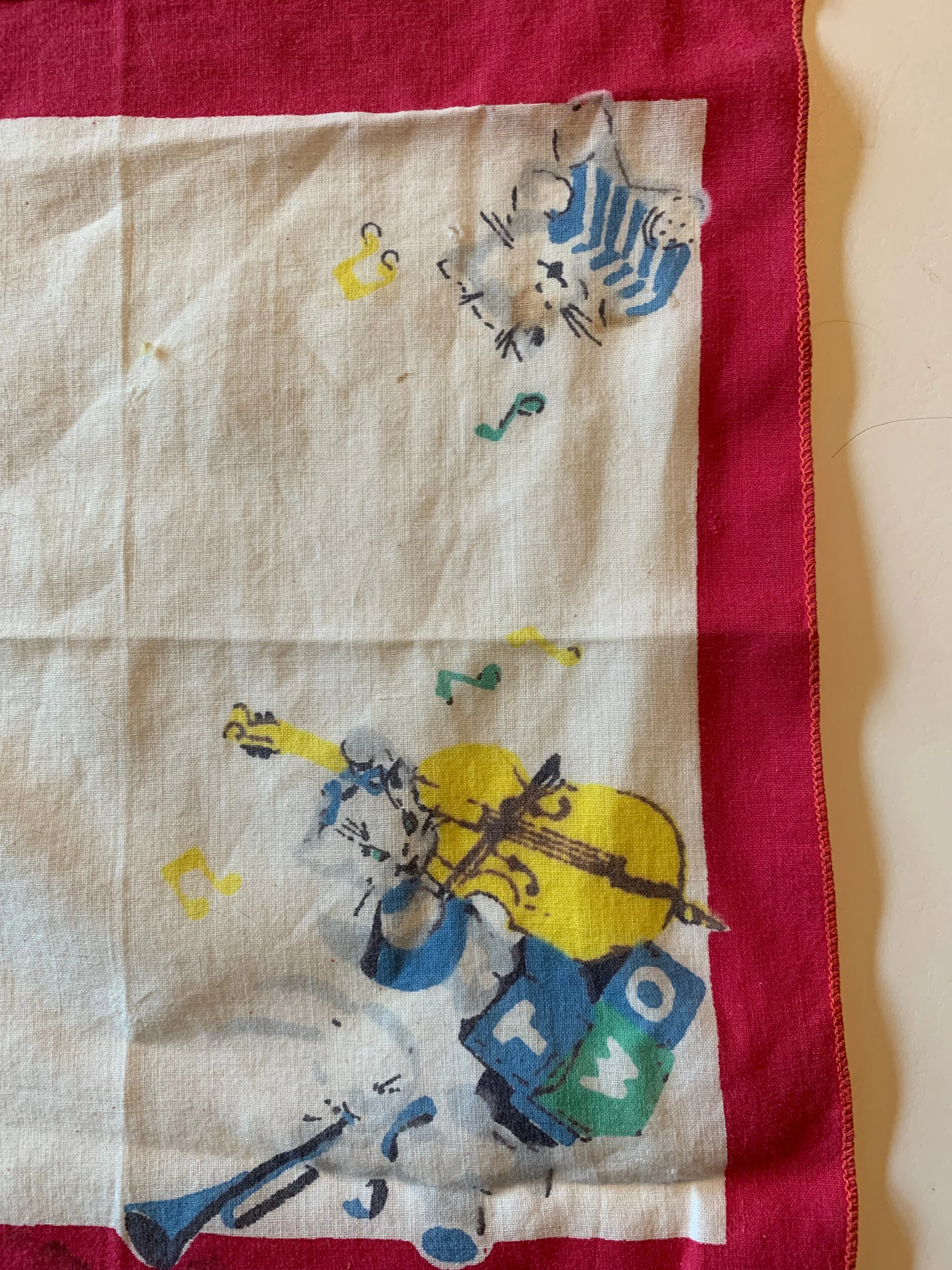 Baby Jazz Band Animal Print Handkerchief circa 1940s