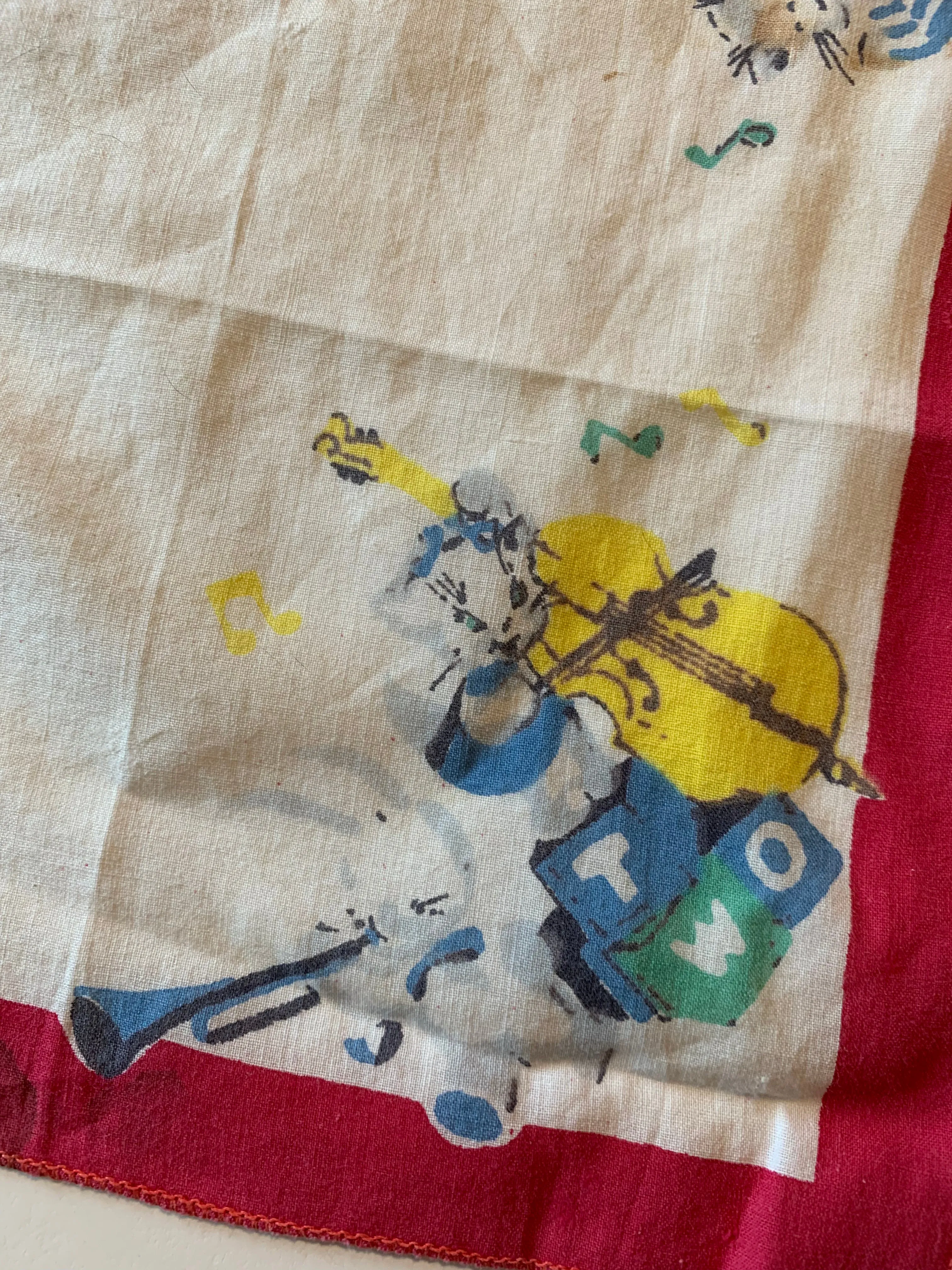 Baby Jazz Band Animal Print Handkerchief circa 1940s