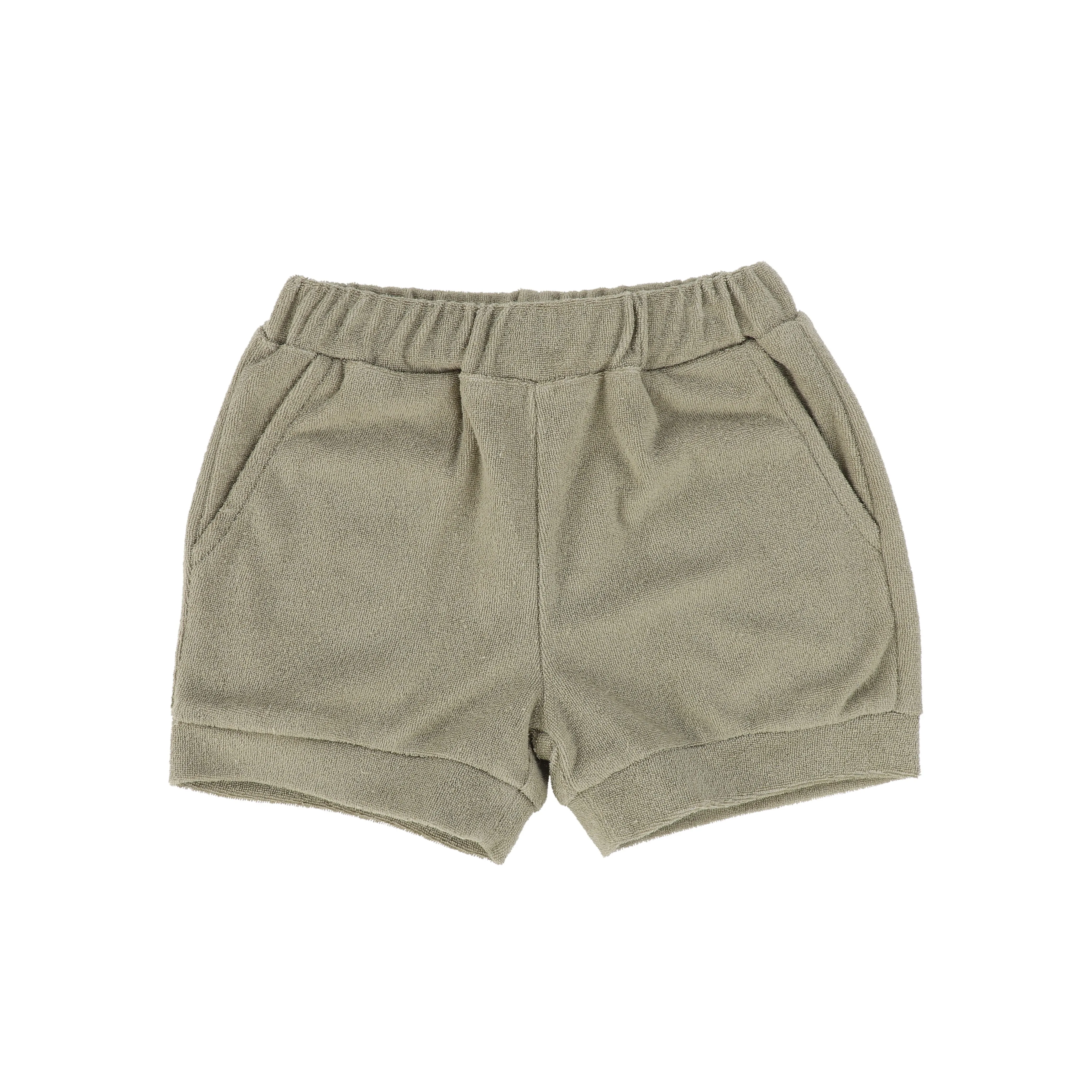 BAMBOO GREEN TERRY SHORTS [FINAL SALE]
