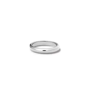 Barrel 3mm Wedding Band 18ct White Gold