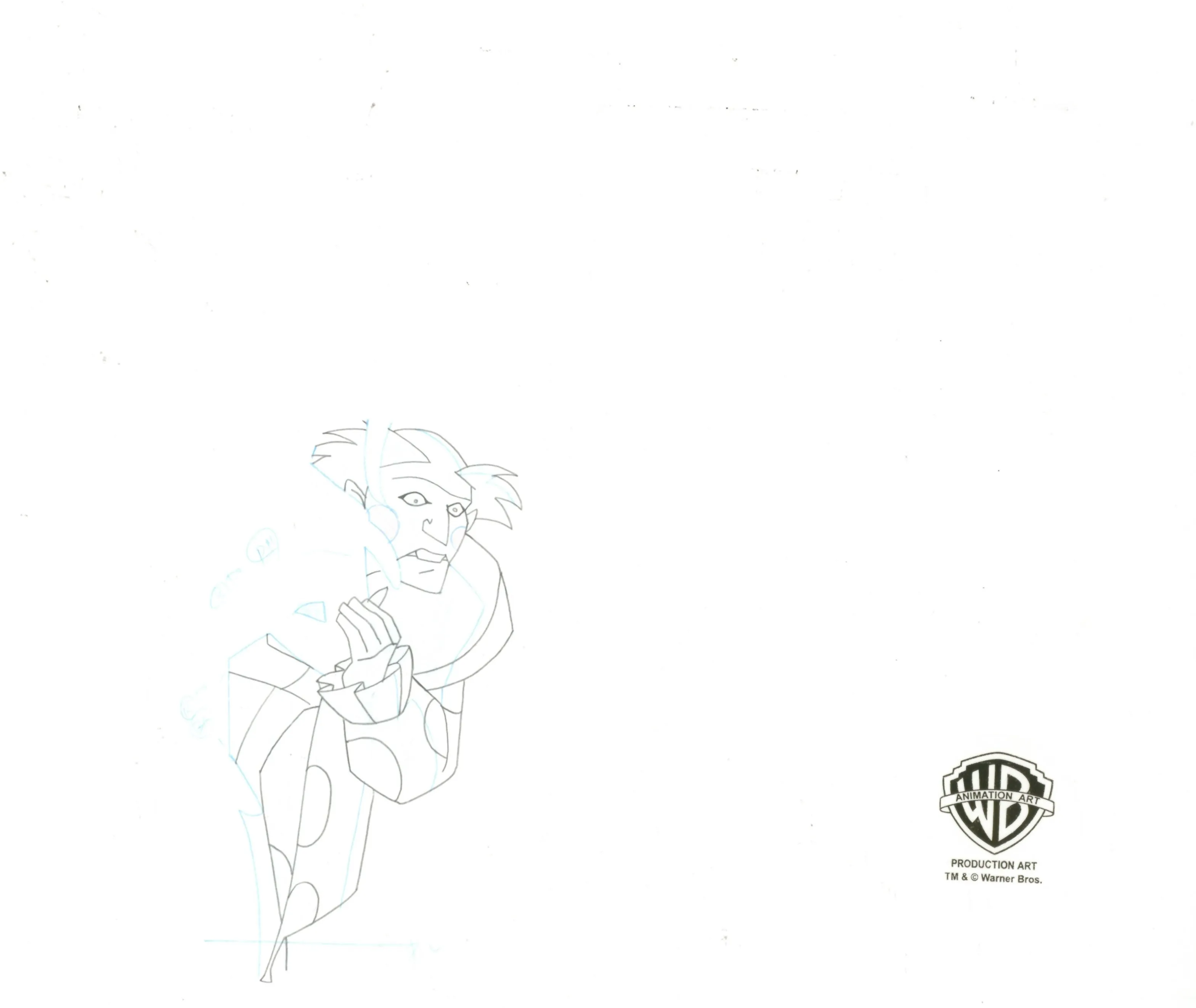 Batman Beyond Original Production Cel on Original Background with Matching Drawings: Terminal, Tayko, Weasel, Trey