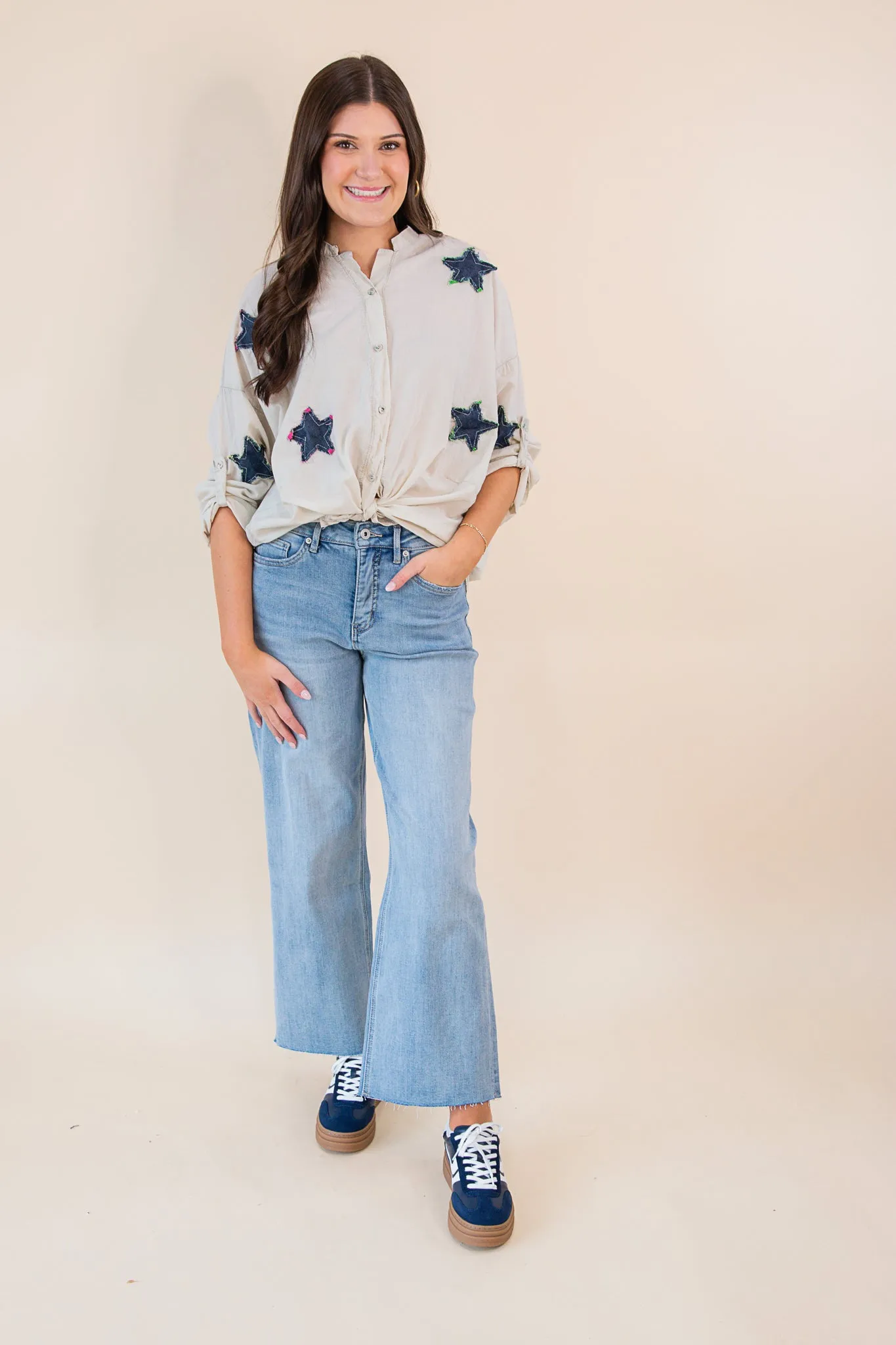 Beige Star Top