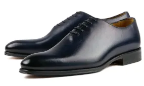Premium Benson Wholecut Oxford Shoes - Deep Blue Leather Finish