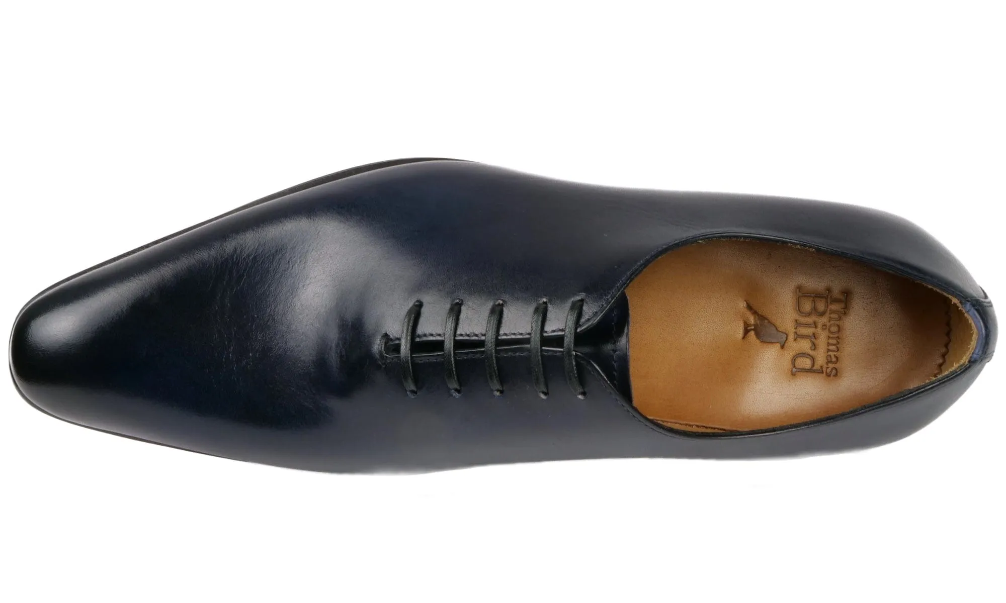 Premium Benson Wholecut Oxford Shoes - Deep Blue Leather Finish