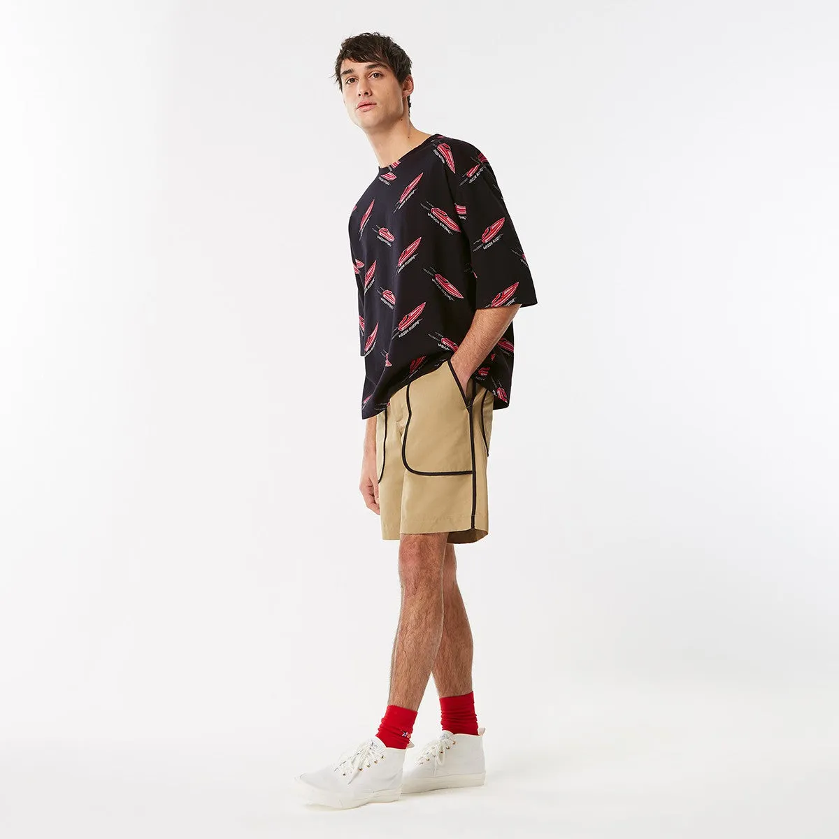 Black Lined Shorts