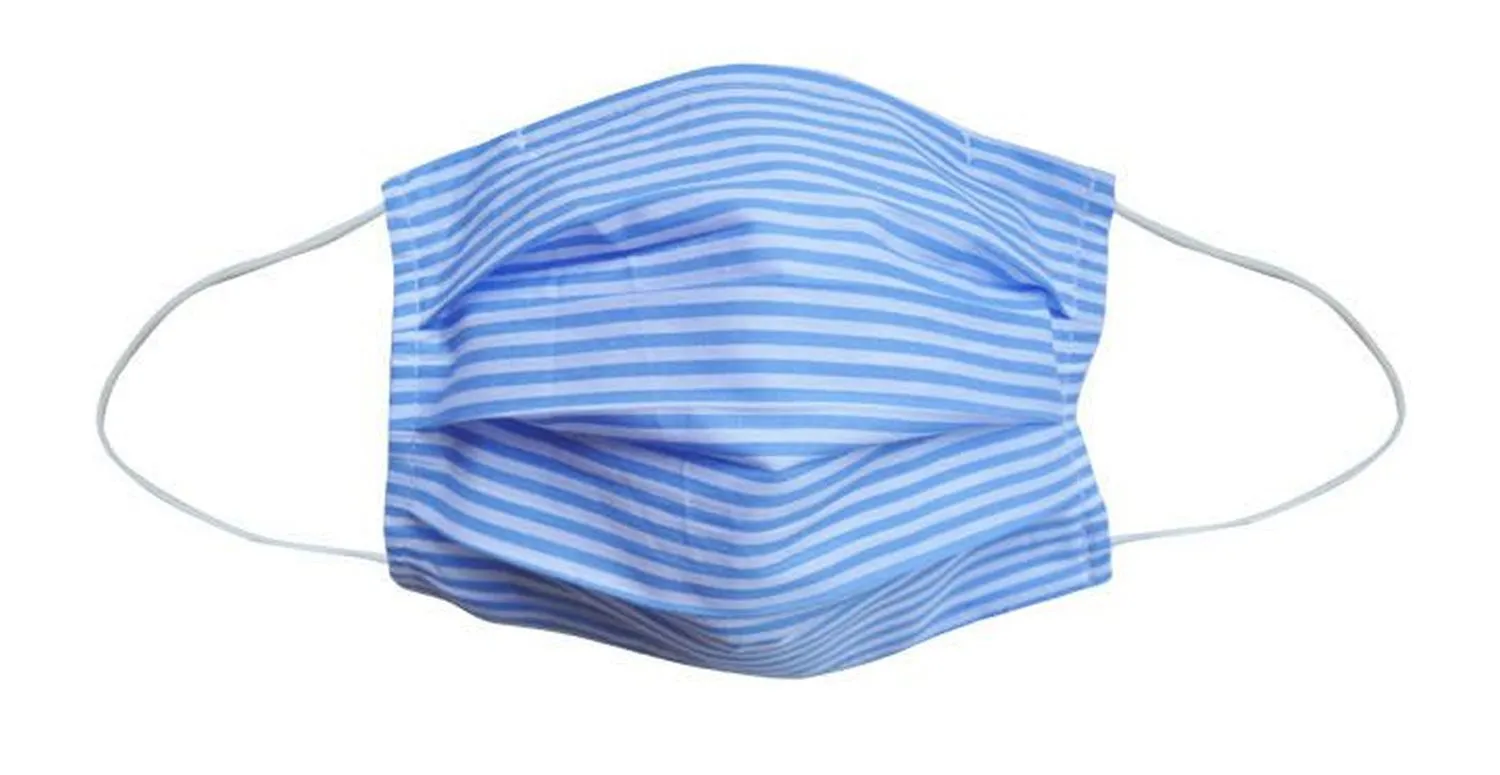Blue Stripe Fabric Face Mask (Adult)
