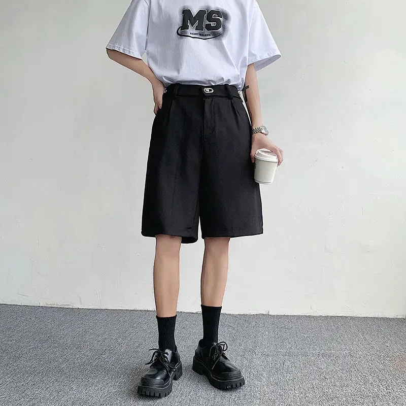 BONSIR   -  Summer Suit Shorts Men Fashion Social Mens Dress Shorts Korean Business Casual Black Shorts Mens Office Formal Shorts M-2XL