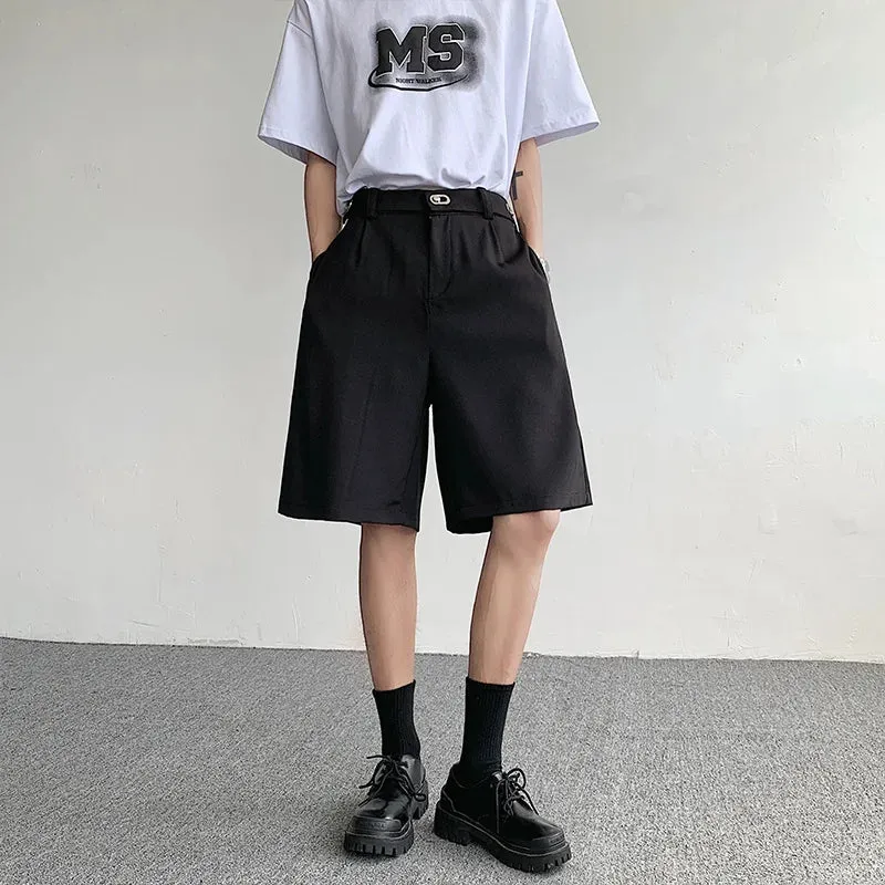 BONSIR   -  Summer Suit Shorts Men Fashion Social Mens Dress Shorts Korean Business Casual Black Shorts Mens Office Formal Shorts M-2XL