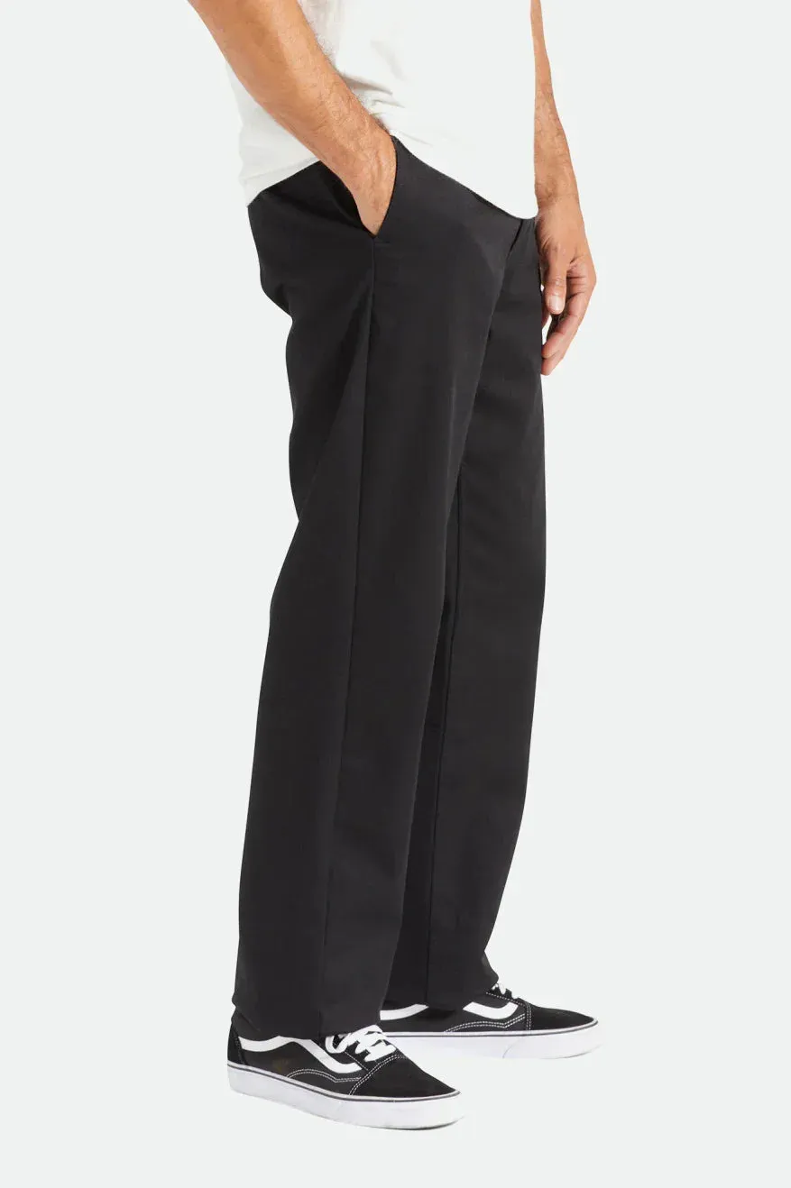 Brixton Mens Black Choice Chino Relaxed Pant