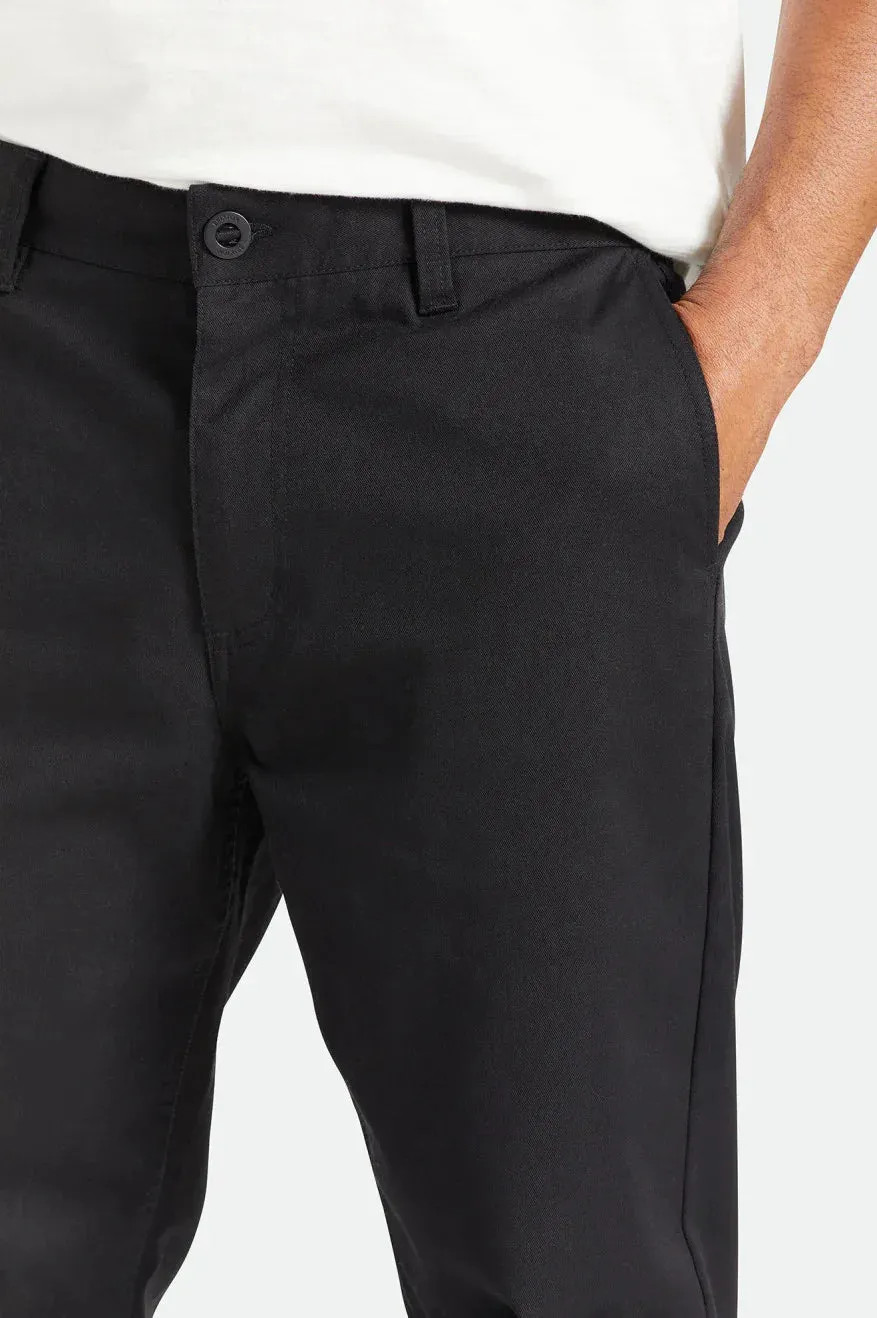 Brixton Mens Black Choice Chino Relaxed Pant
