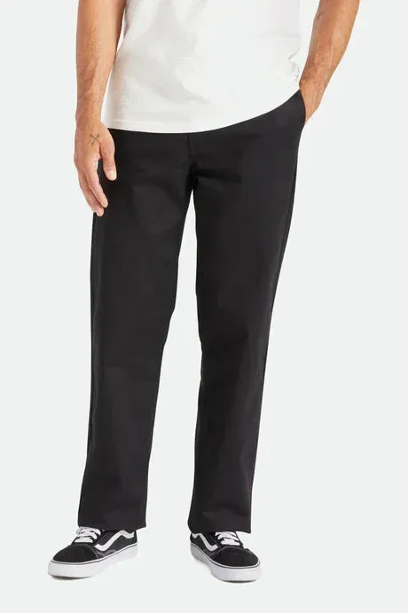 Brixton Mens Black Choice Chino Relaxed Pant