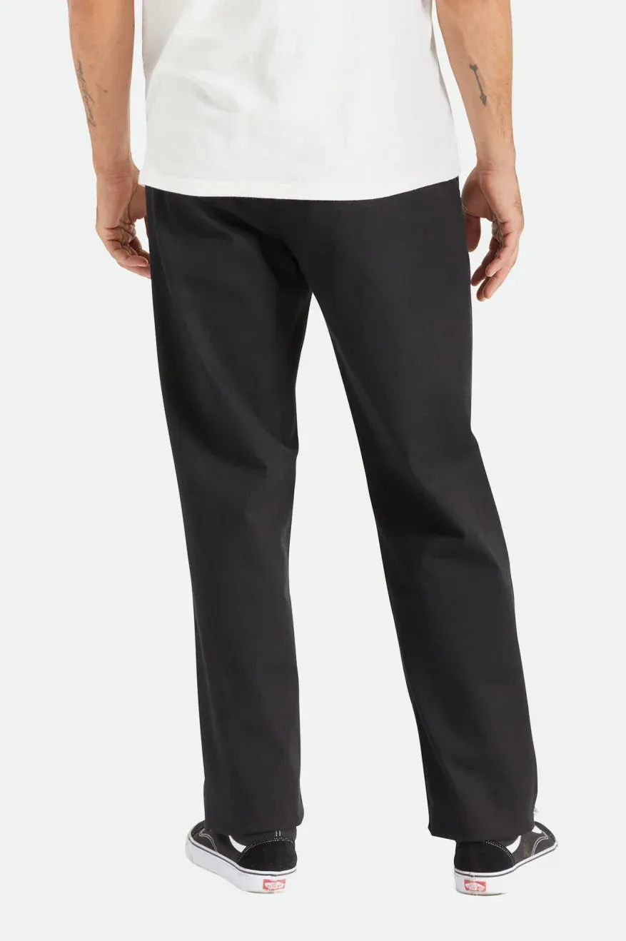 Brixton Mens Black Choice Chino Relaxed Pant