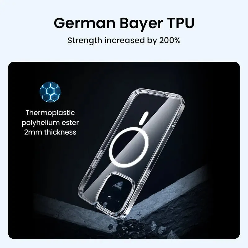 [Bundle Deal] Anker iPhone 15 Pro Max Case Magsafe Case Clear Magnetic Phone Casing Cover   Screen Protector