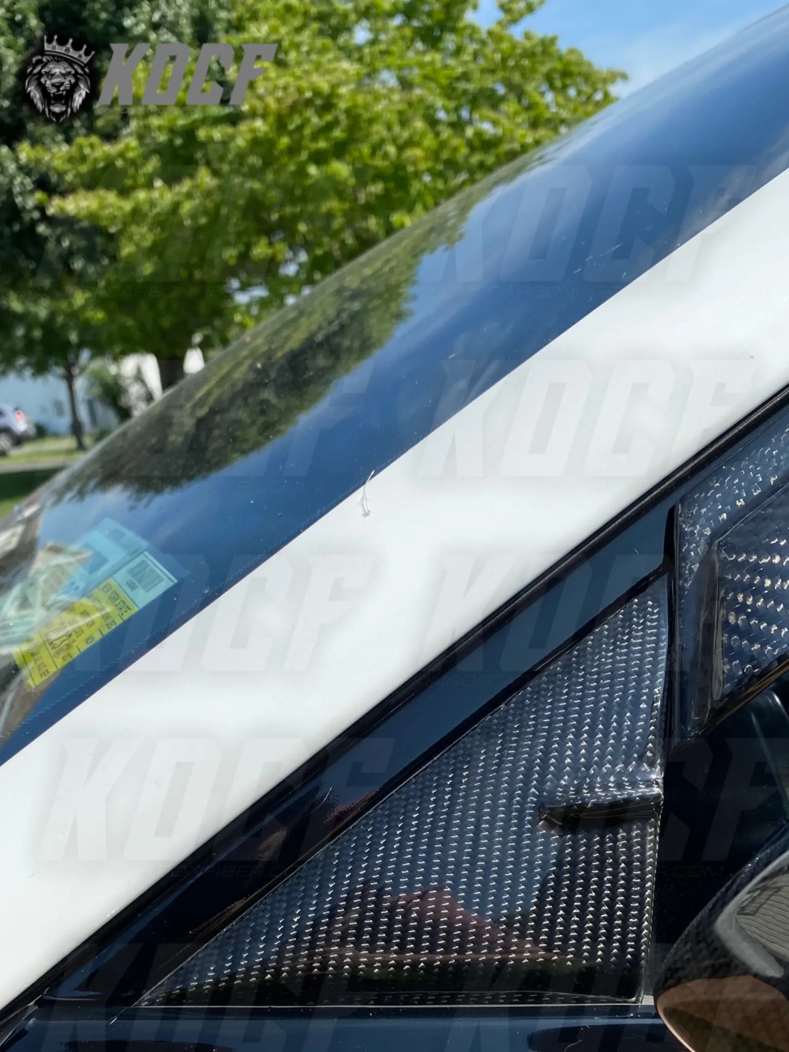 Bundle Exterior & Interior Mirror Door Triangle Carbon Fiber 2018-2024 Toyota Camry Compatible