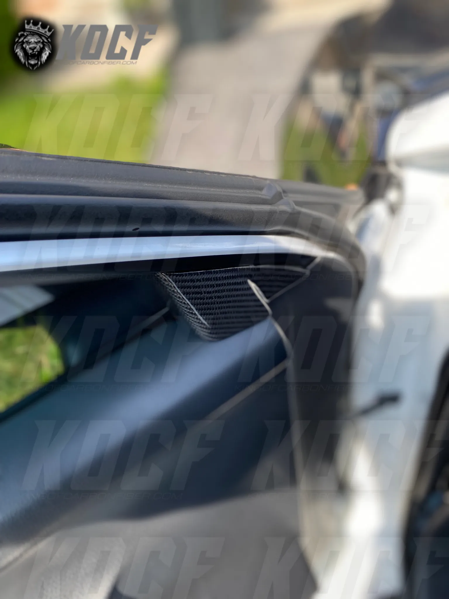 Bundle Exterior & Interior Mirror Door Triangle Carbon Fiber 2018-2024 Toyota Camry Compatible