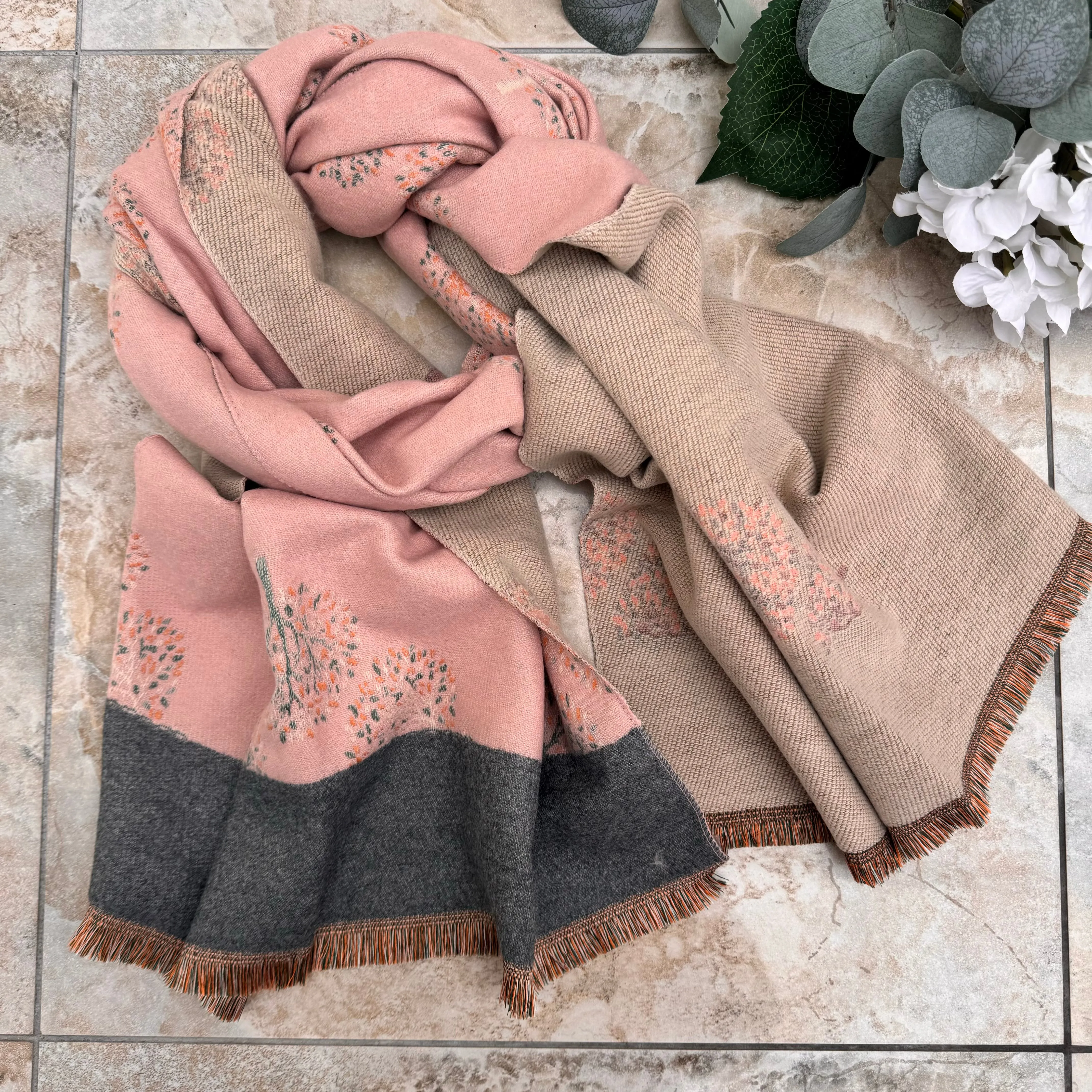 Butterfly 4 Tree of Life Reversible Scarf
