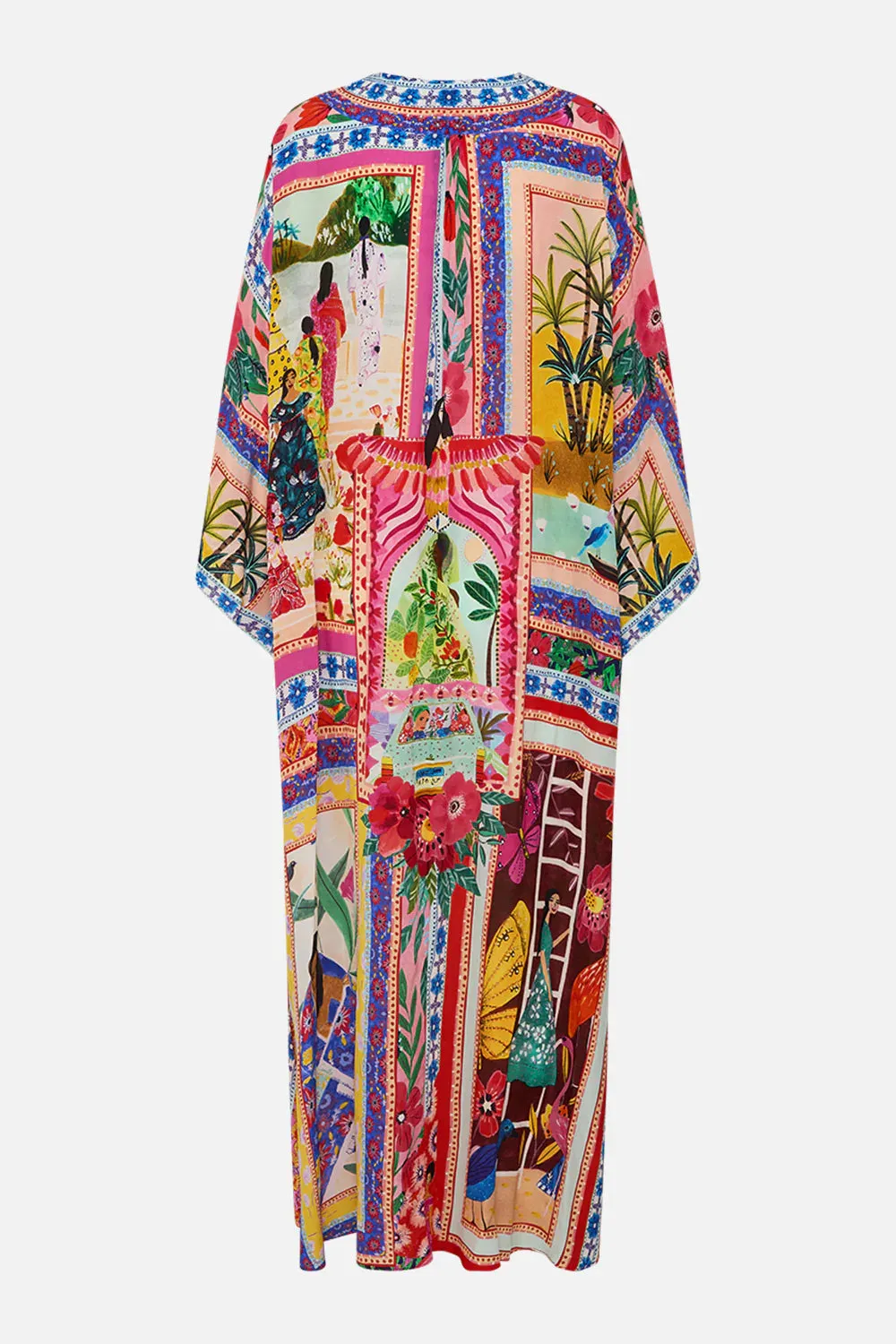 Camilla V Neck Kaftan With Ties - Roeqiyas Realm