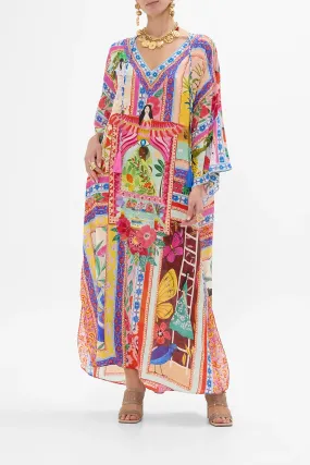 Camilla V Neck Kaftan With Ties - Roeqiyas Realm