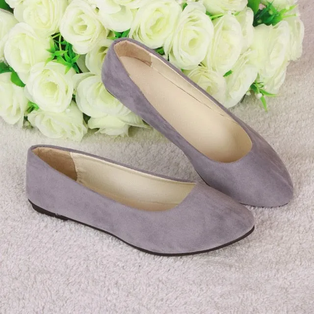 Candy Colored Velvet Flats